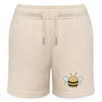 TINY ACTIVISTS | Bee - Kids Organic Sweat Shorts by Stanley/Stella - soft Ecru - Front