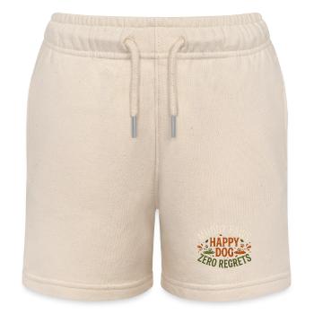 uddy Paws Happy Dog Zero Regrets – Lustiges Hundeh - Kinder Organic Joggingshorts Mini Bolter von Stanley/Stella - Natur - Vorne