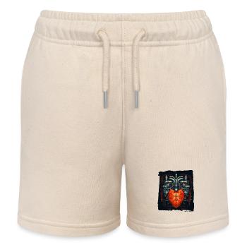 The heart, the engine of life - Kids Organic Sweat Shorts by Stanley/Stella - soft Ecru - Front