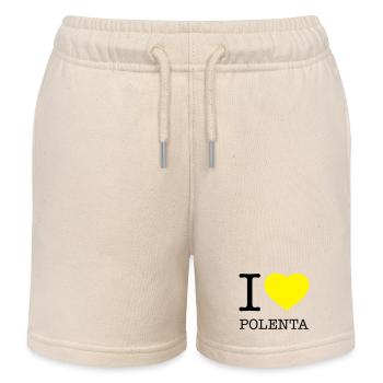 I LOVE POLENTA Mais - Kinder Organic Joggingshorts Mini Bolter von Stanley/Stella - Natur - Vorne