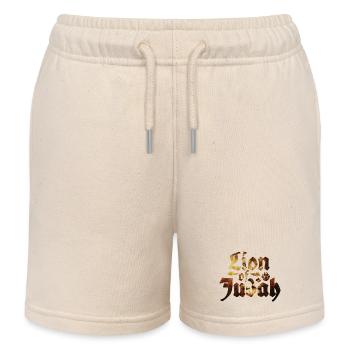 Lion of Judah - Rastafari Paw Tripe of Judah Rasta - Kinder Organic Joggingshorts Mini Bolter von Stanley/Stella - Natur - Vorne