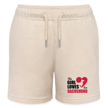 Dackel - Kinder Organic Joggingshorts Mini Bolter von Stanley/Stella - Natur - Vorne