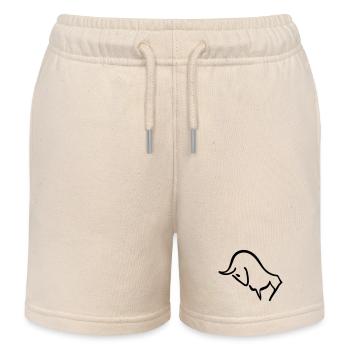 charging bull - Kids Organic Sweat Shorts by Stanley/Stella - soft Ecru - Front