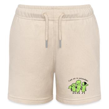Cool as a cucumber - Kinder Organic Joggingshorts Mini Bolter von Stanley/Stella - Natur - Vorne