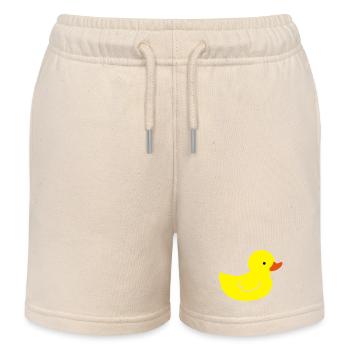 Fröhliche Quietscheente: Ein Hauch von Gelb - Kinder Organic Joggingshorts Mini Bolter von Stanley/Stella - Natur - Vorne