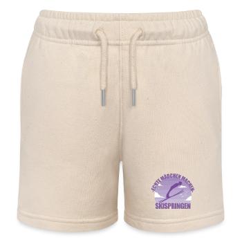 Skispringen Skispringerin Mädchen Geschenk - Kinder Organic Joggingshorts Mini Bolter von Stanley/Stella - Natur - Vorne