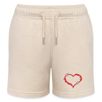 Herz - Kinder Organic Joggingshorts Mini Bolter von Stanley/Stella - Natur - Vorne