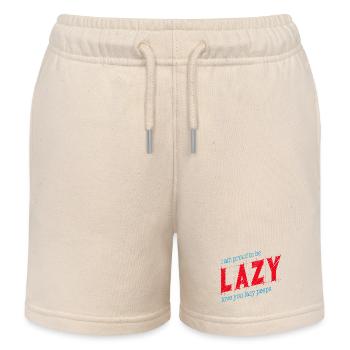 Proud to be lazy - Kids Organic Sweat Shorts by Stanley/Stella - soft Ecru - Front