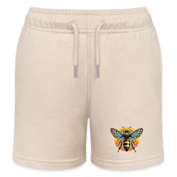 Biene - Kinder Organic Joggingshorts Mini Bolter von Stanley/Stella - Natur - Vorne