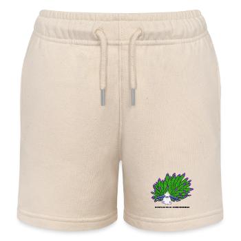 Leaf Sheep Snail, Drawing - Kids Organic Sweat Shorts by Stanley/Stella - soft Ecru - Front