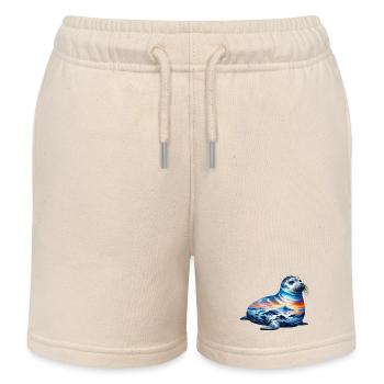 Siegel - Kinder Organic Joggingshorts Mini Bolter von Stanley/Stella - Natur - Vorne
