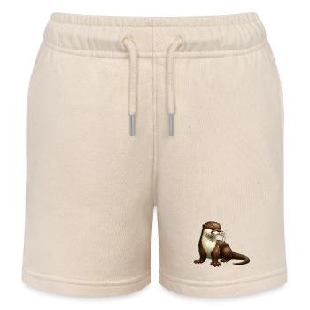 Loutre - Short de jogging enfant bio Stanley/Stella - écru doux - Devant