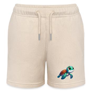 Schildkröte - Kinder Organic Joggingshorts Mini Bolter von Stanley/Stella - Natur - Vorne