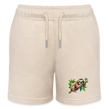 Faultier - Kinder Organic Joggingshorts Mini Bolter von Stanley/Stella - Natur - Vorne