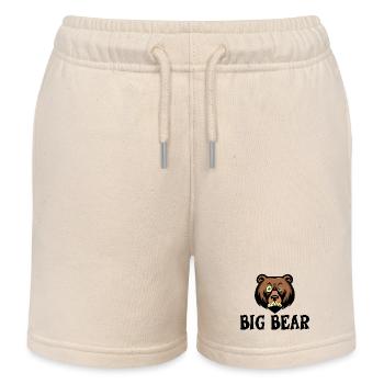 Gros ours - Short de jogging enfant bio Stanley/Stella - écru doux - Devant