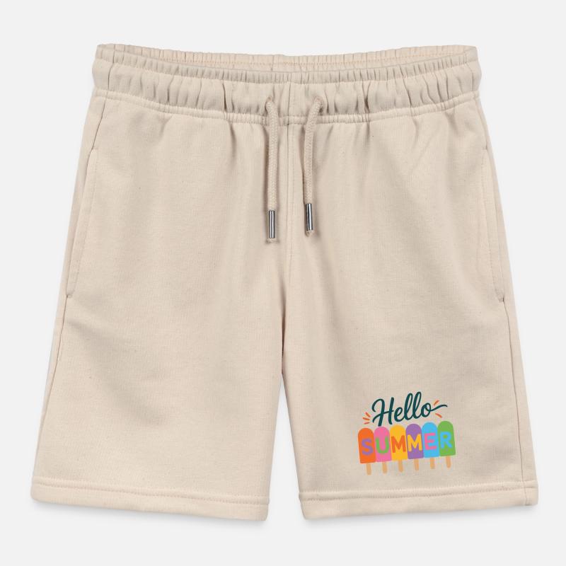 Hello Summer Kids Organic Sweat Shorts by Stanley/Stella