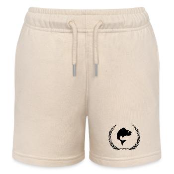 Fisch Symbol Kranz - Kinder Organic Joggingshorts Mini Bolter von Stanley/Stella - Natur - Vorne
