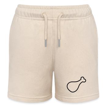 chicken thigh - Kids Organic Sweat Shorts by Stanley/Stella - soft Ecru - Front