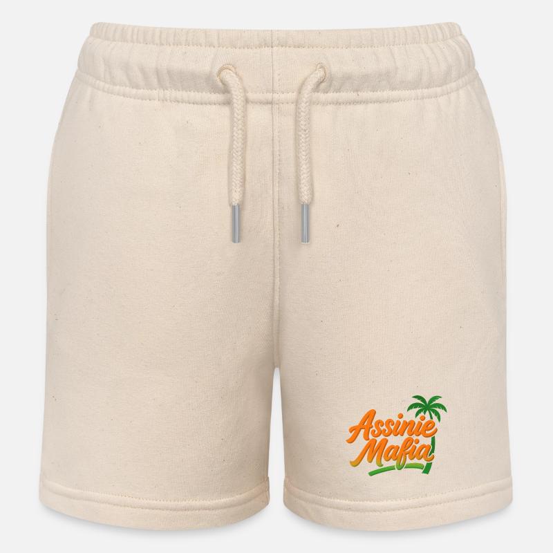assinie Mafia - Short de jogging enfant bio Stanley/Stella - écru doux