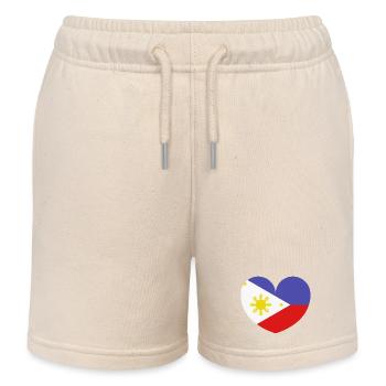 Philippinische Herzflagge - Kinder Organic Joggingshorts Mini Bolter von Stanley/Stella - Natur - Vorne