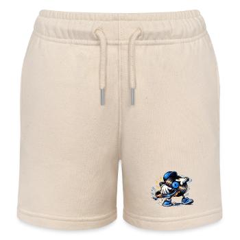DJ Schallplatte mit Turntable – Urban Music Style - Kinder Organic Joggingshorts Mini Bolter von Stanley/Stella - Natur - Vorne