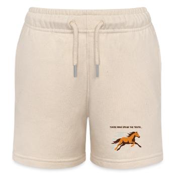 Gallop of truth - Kids Organic Sweat Shorts by Stanley/Stella - soft Ecru - Front