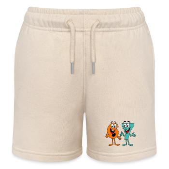 Six Seven Cartoon - Kinder Organic Joggingshorts Mini Bolter von Stanley/Stella - Natur - Vorne