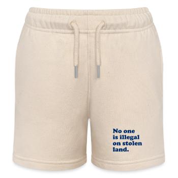 No One Is Illegal On Stolen Land - Illegality - Kids Organic Sweat Shorts by Stanley/Stella - soft Ecru - Front