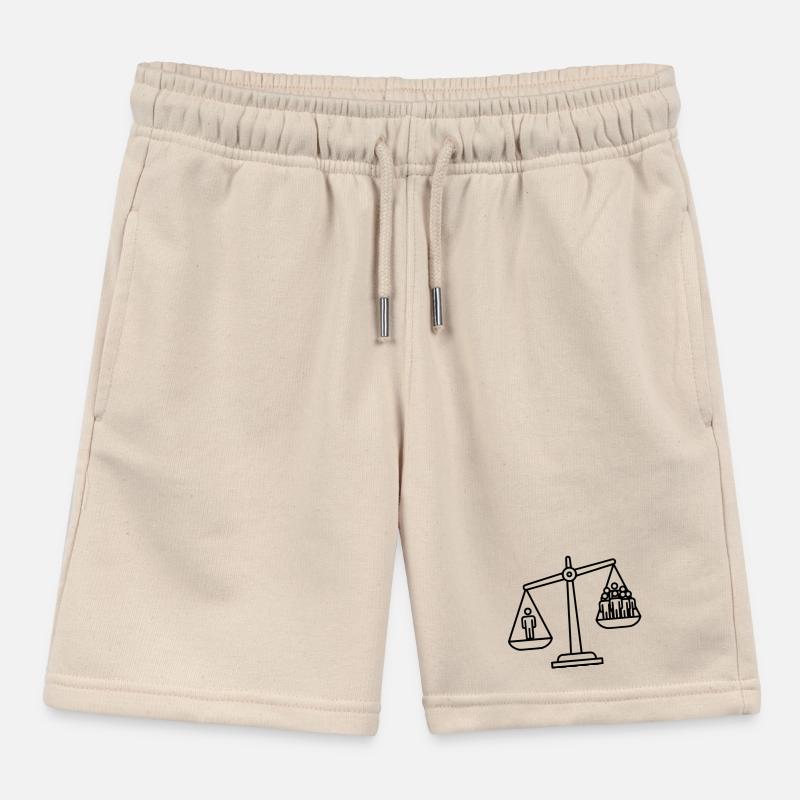 Libra Justice Concept Kids Organic Sweat Shorts by Stanley/Stella