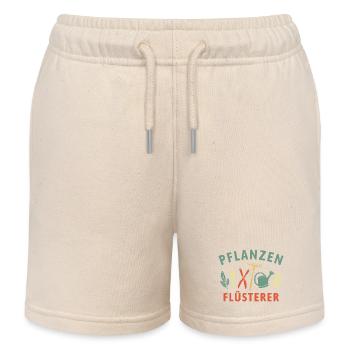 Pflanzen Flüsterer - Retro Gärtner Natur - Kinder Organic Joggingshorts Mini Bolter von Stanley/Stella - Natur - Vorne