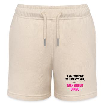 Talk About Bingo Funny Gaming Quote - Kinder Organic Joggingshorts Mini Bolter von Stanley/Stella - Natur - Vorne