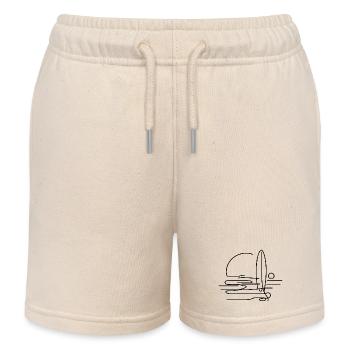 Surfen Skizze - Kinder Organic Joggingshorts Mini Bolter von Stanley/Stella - Natur - Vorne