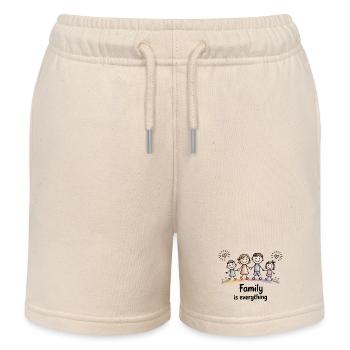 Familie ist alles - Kinder Organic Joggingshorts Mini Bolter von Stanley/Stella - Natur - Vorne