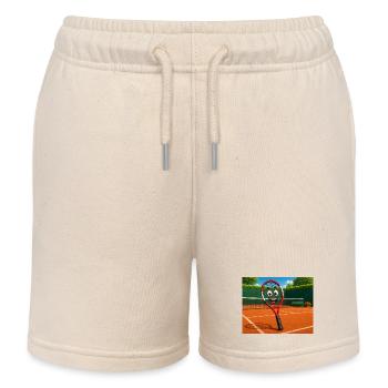 Raquette de tennis joyeuse - Short de jogging enfant bio Stanley/Stella - écru doux - Devant