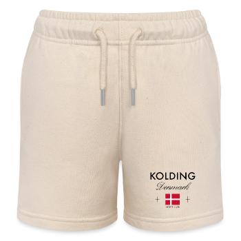 Kolding, Denmark, coordinates, travel, souvenir - Kids Organic Sweat Shorts by Stanley/Stella - soft Ecru - Front