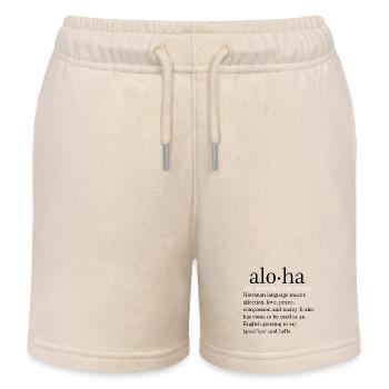 Aloha - Kids Organic Sweat Shorts by Stanley/Stella - soft Ecru - Front