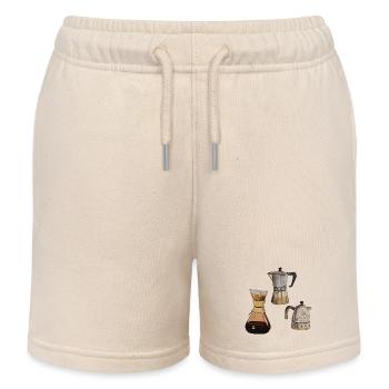 3x Kaffekannen Kaffee Elexier des Lebens - Kinder Organic Joggingshorts Mini Bolter von Stanley/Stella - Natur - Vorne