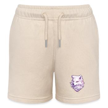 Wolf Anime - Kinder Organic Joggingshorts Mini Bolter von Stanley/Stella - Natur - Vorne