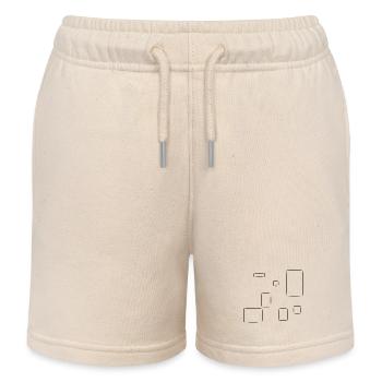 Motif Carré Carré Symboles Forme - Short de jogging enfant bio Stanley/Stella - écru doux - Devant
