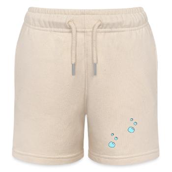 Les cercles de bulles de savon forment le motif de l’eau - Short de jogging enfant bio Stanley/Stella - écru doux - Devant