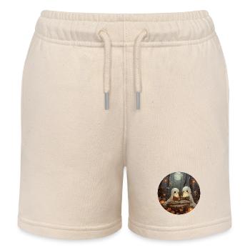 Geister, Lesen, Buch, bibliothek, Halloween - Kinder Organic Joggingshorts Mini Bolter von Stanley/Stella - Natur - Vorne