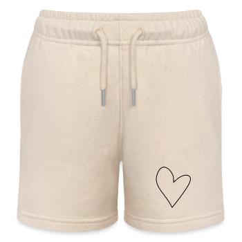 herz symbol liebe form - Kinder Organic Joggingshorts Mini Bolter von Stanley/Stella - Natur - Vorne