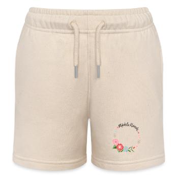Ronde filles - Short de jogging enfant bio Stanley/Stella - écru doux - Devant