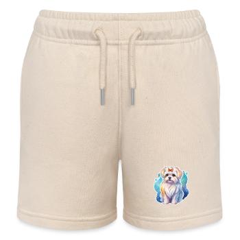 Malteser Wasserfarben - Kinder Organic Joggingshorts Mini Bolter von Stanley/Stella - Natur - Vorne