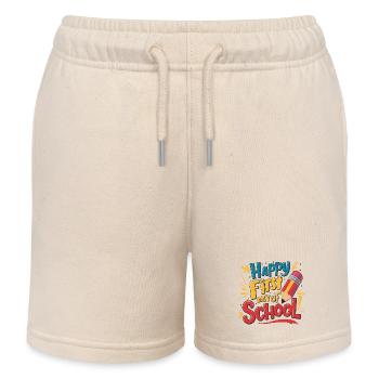 Premier jour d’école Inscription des enfants Élèves de première année - Short de jogging enfant bio Stanley/Stella - écru doux - Devant