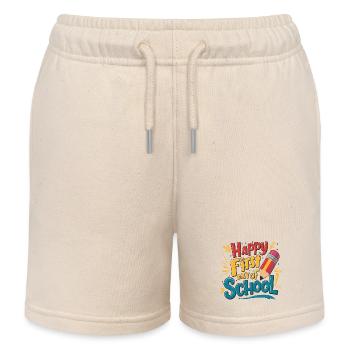 Premier jour d’école Inscription des enfants Élèves de première année - Short de jogging enfant bio Stanley/Stella - écru doux - Devant