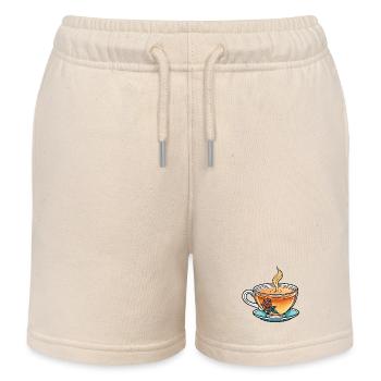 Teacup Neo Traditional - Kids Organic Sweat Shorts by Stanley/Stella - soft Ecru - Front
