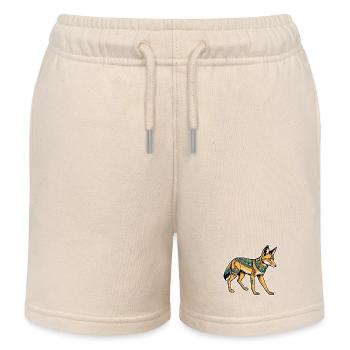 Ägyptischer Schakal Neo Traditional - Kinder Organic Joggingshorts Mini Bolter von Stanley/Stella - Natur - Vorne