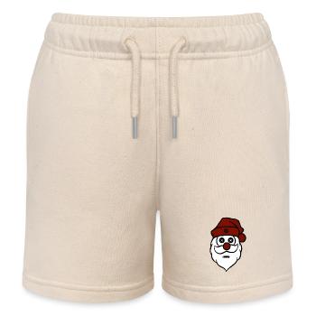 MaMei - a pretty crazy Santa! - Kids Organic Sweat Shorts by Stanley/Stella - soft Ecru - Front