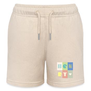Henry Name Baby Boy Colorful - Kids Organic Sweat Shorts by Stanley/Stella - soft Ecru - Front